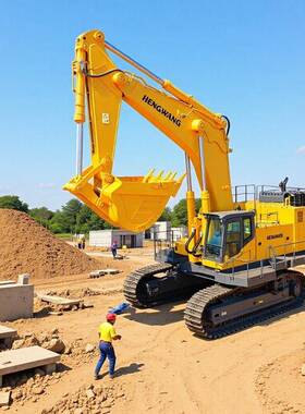 HW100大型履带式挖掘机110吨矿用履带挖机大型矿山履带挖掘机