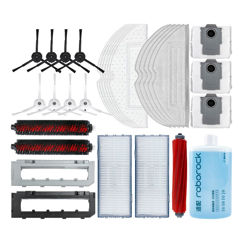 适配石头扫地机器人配件T7S/G10S/T8PLUS滚边刷滤网拖抹布清洁液