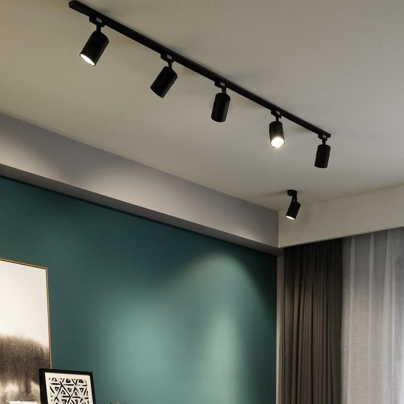 led轨道射灯服装店店铺商用明装家用COB超亮天花背景墙导轨射灯