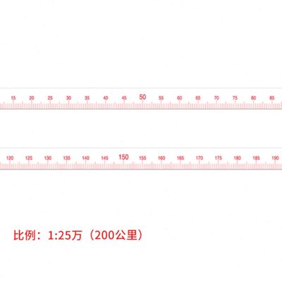 标图尺水平距离尺海里尺比例标图桌比例尺1:25万200公里 圆形角度