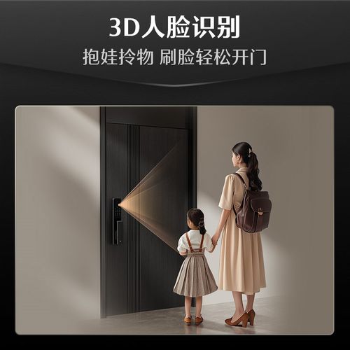 德施曼智能门锁3D人脸识别猫眼大屏指纹密码防盗智能锁小嘀Q2FV