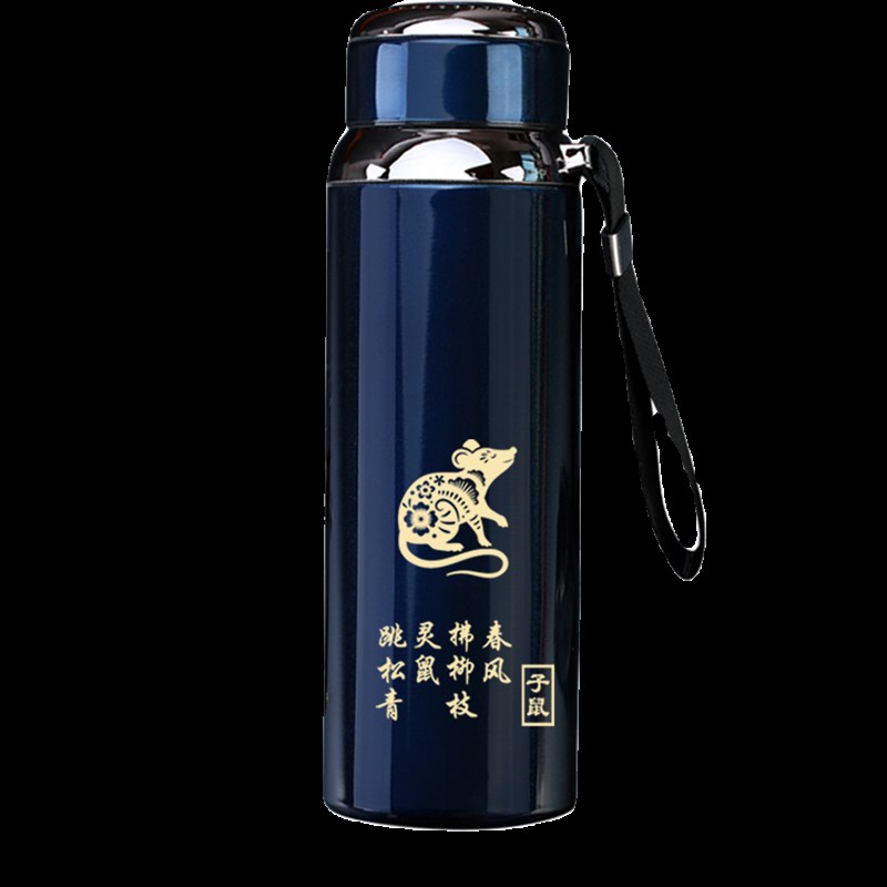 十二生肖不绣钢保温杯男士t泡茶水杯户外大容量1000毫升便携商务