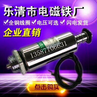电磁铁 推拉式 撞击型 圆管式 微型19/42TL 推力100g 直流12v24v