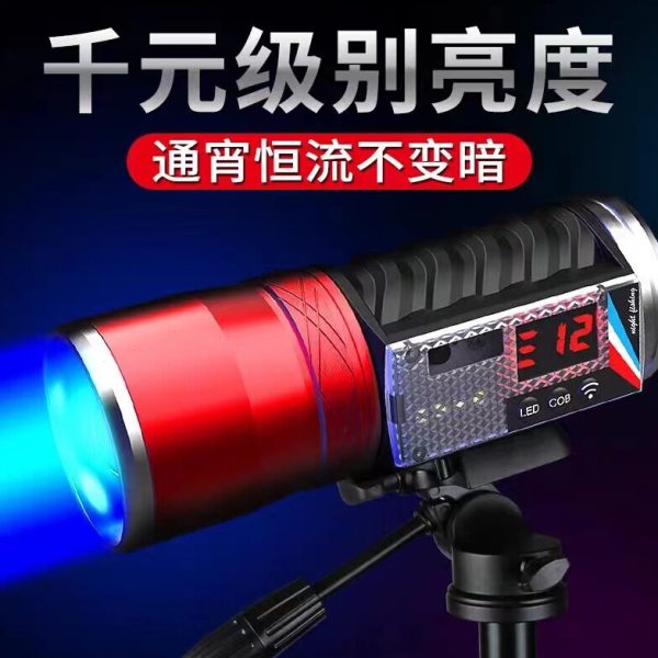 夜钓灯钓鱼灯超亮蓝光紫光手电筒驱蚊氙气强光大功率野钓台钓装备
