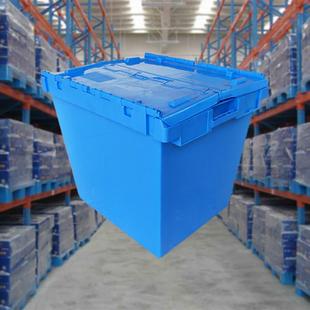 斜插箱塑胶710 625带盖物流周转箱连盖箱周转箱 575