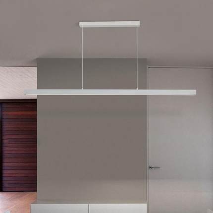 餐厅灯一字茶室灯具现代简约轻奢led长条灯极简吧台线形餐厅吊灯