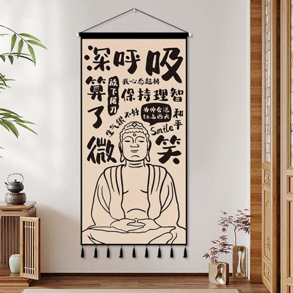 ins励志文字布艺挂画宿舍卧室办公室挂毯创意墙壁遮挡画搞笑字画