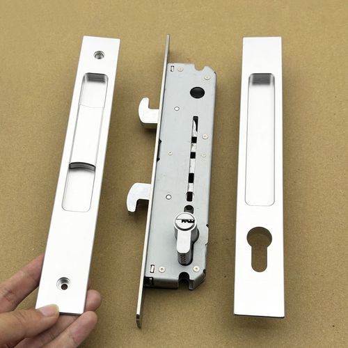 断桥铝合金推拉门移门阳台玻璃门门D锁双钩锁双面锁带钥匙钩子锁