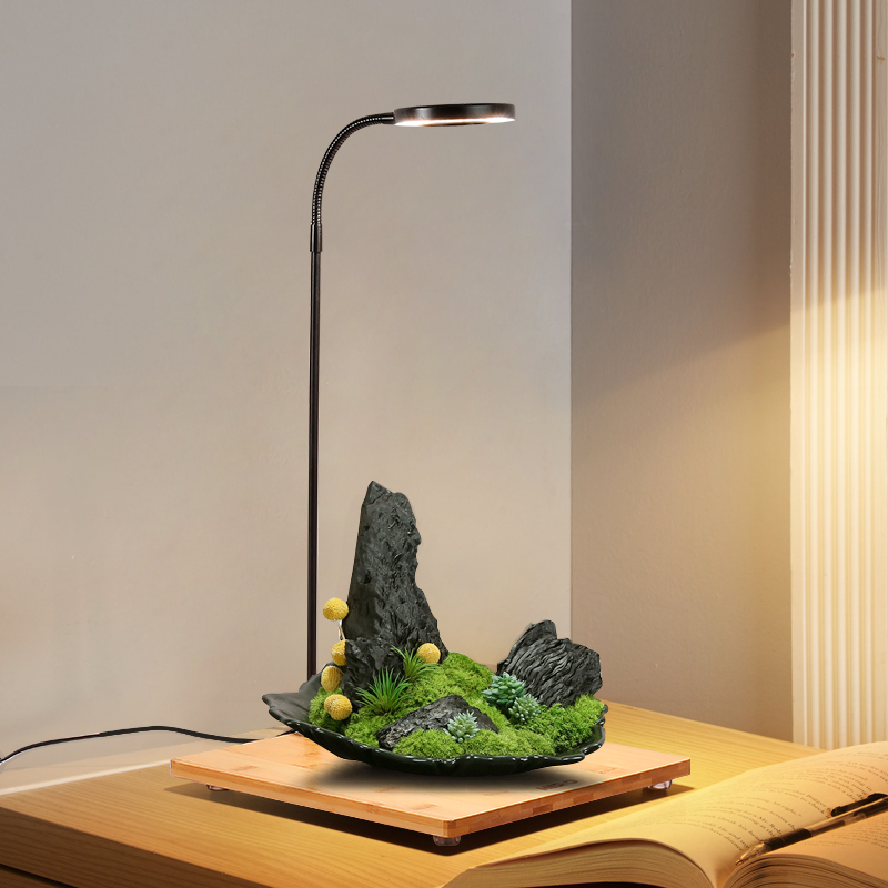 微景观灯S插头苔k藓植物灯鱼缸造景竹板灯三色变光植物生长灯