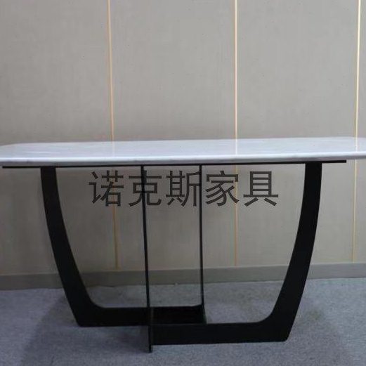 北欧后现代不锈钢烤漆长餐台 软装样板房酒店大理石餐桌饭桌定制