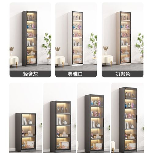 书柜一体整墙到顶新中式酒柜带玻璃门展示柜定Q制尺寸定做落地书