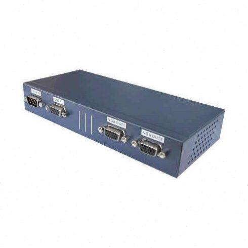 1分2+1口VGA立体声分配器 超高清分配 超长线驱动 高清VGA分屏器