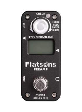 FLATSONS FPR1黑色 清音过载失真金属效果器自带噪音门与箱体模拟
