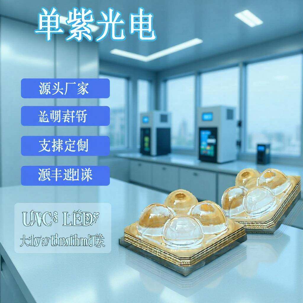 大功率5w紫外线uvc消毒led灯珠贴片275nm6565杀菌灯深紫外