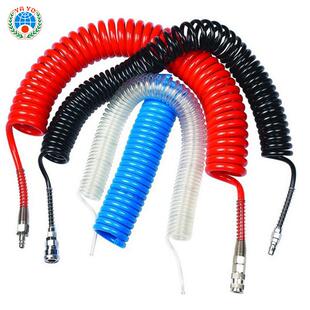 PU可伸缩螺旋气管高弹性聚氨酯压力弹簧管外径12mmTPU螺旋气管