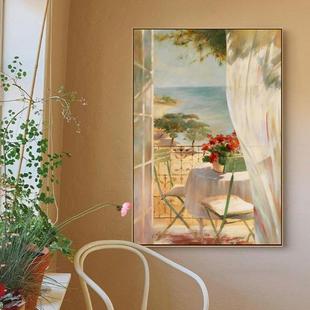 春暖花开现代简约风景客厅装饰画海边走廊客厅挂画北欧书房挂画