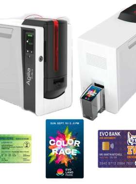 EVOLIS爱立识Agilia彩色高清晰证卡打印机校园卡工作证出入证