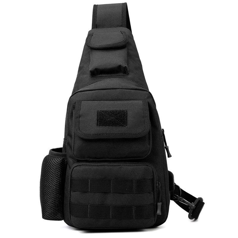 胸包男士单肩斜挎包新款户外路亚战术背包钢珠多功能腰包男弹弓包
