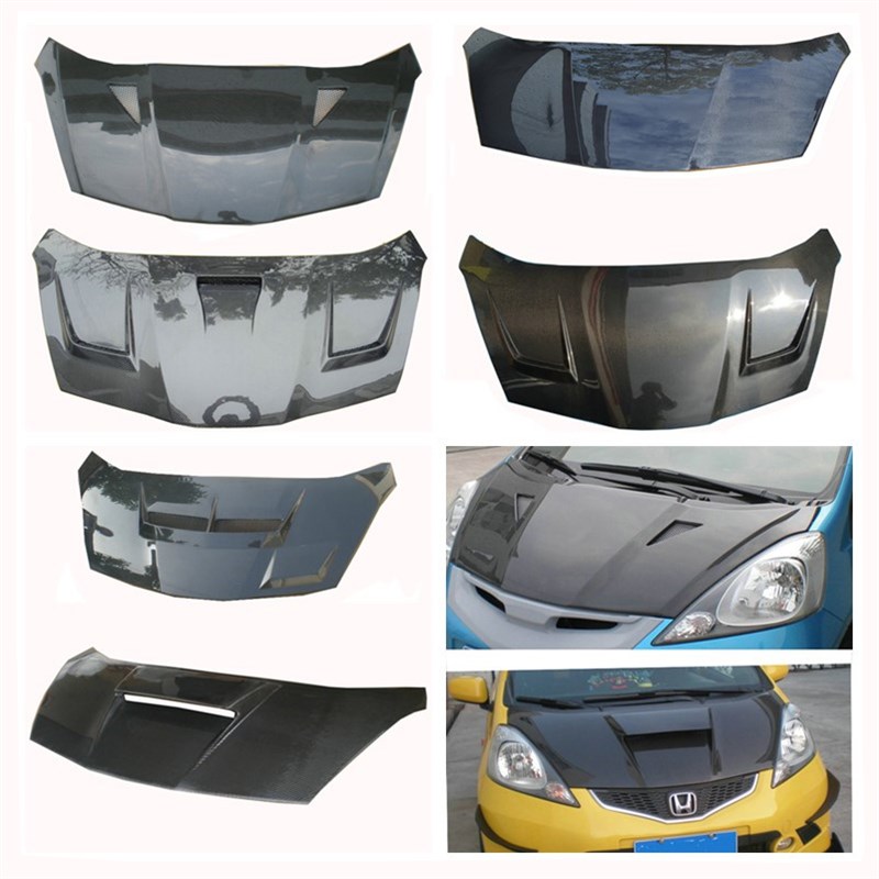 适用于08-13本田飞度碳纤维改装机盖引擎盖机头盖车盖头包围