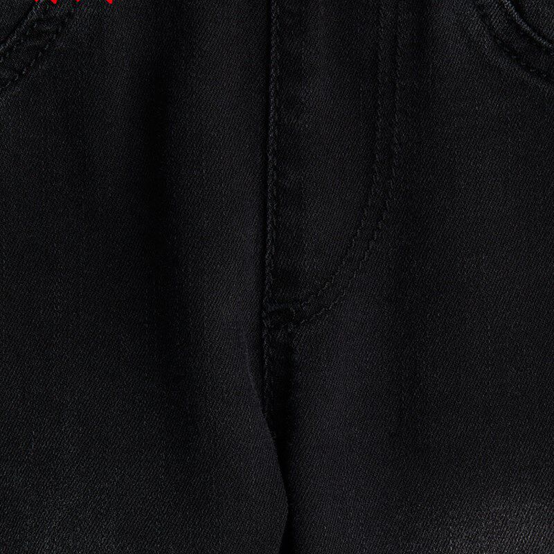 Hm童装女孩牛仔裤2025秋季新款弹力修身时尚休闲喇叭裤1228540