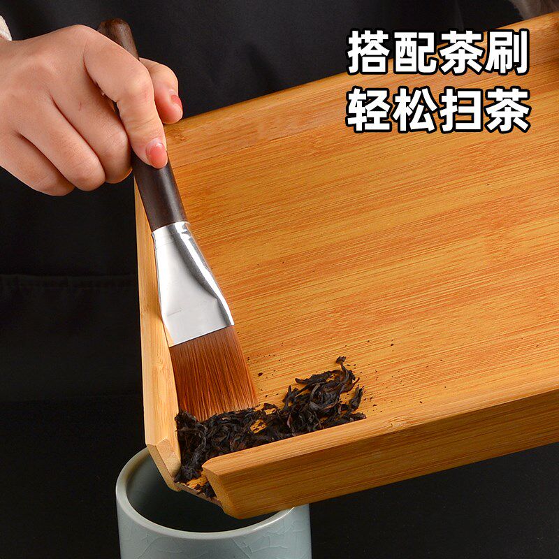 普洱茶饼收纳盒实木分茶盘茶针茶刀撬茶盘开 茶器茶钳高档茶