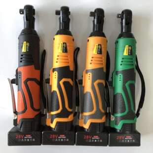 天虎90度直角角向电动充电棘轮扳手28v锂电舞台桁架展架安装工具