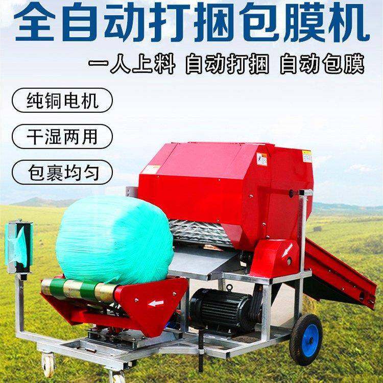 全自动玉米秸秆打包机柴油动力青贮饲料缠膜机花生秧粉碎打捆机,畜牧/养殖物资,特种养殖设备,淘宝优惠券,粉丝福利购,淘宝优惠卷