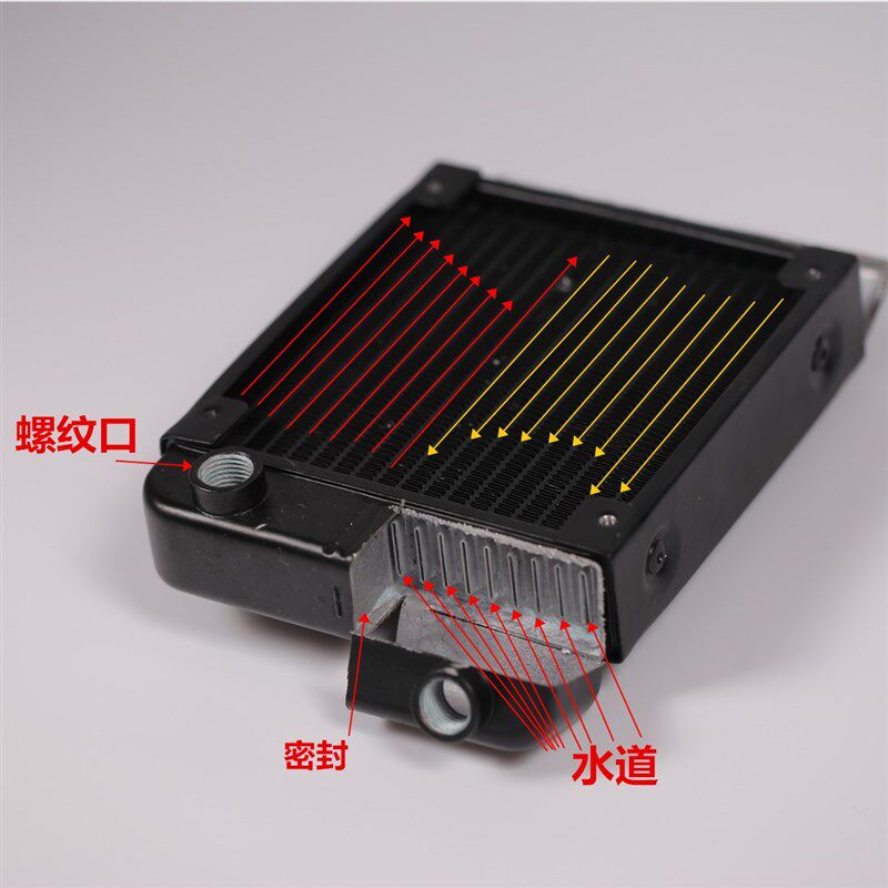 散热器水冷排美容仪器60/80/90/120/240/360纯铝