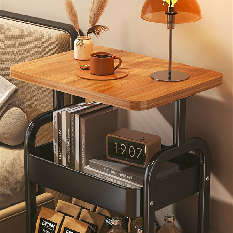 中古收纳置物架小推车落地床头柜客厅沙发边几家用茶几零食整理架