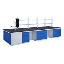 实验室全钢中央台钢木边台耐腐蚀理化板实验台实验桌实验室工作台