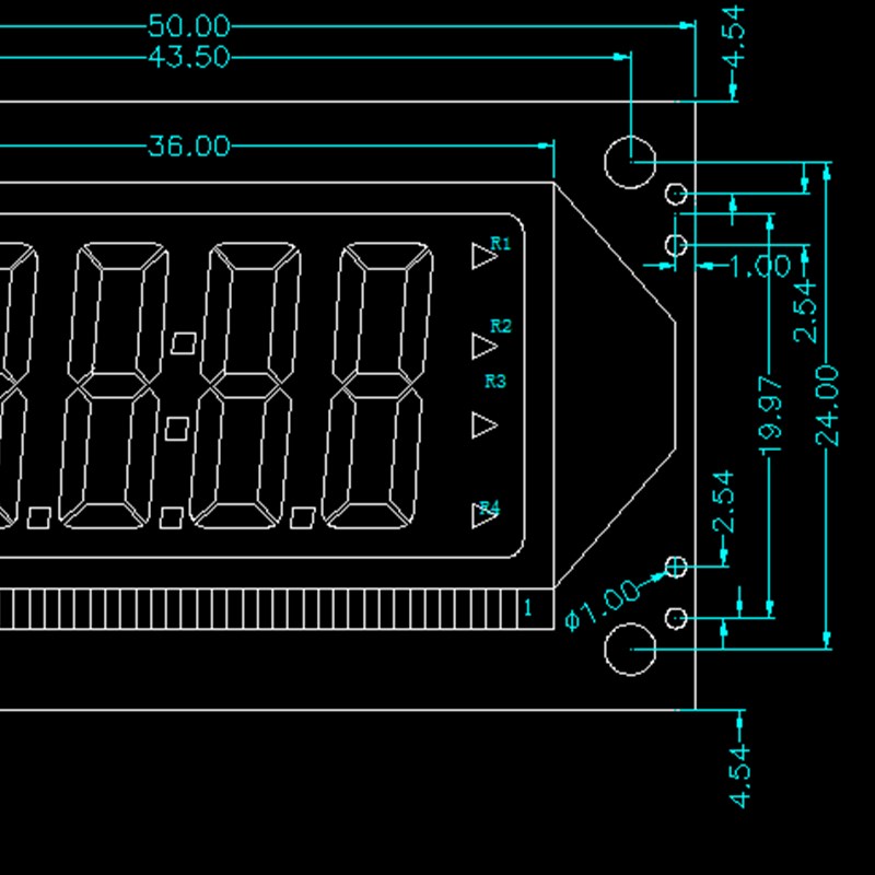 串口SPI4位段码模组液晶屏幕LCD定制喷气枪小尺寸黑白点阵屏