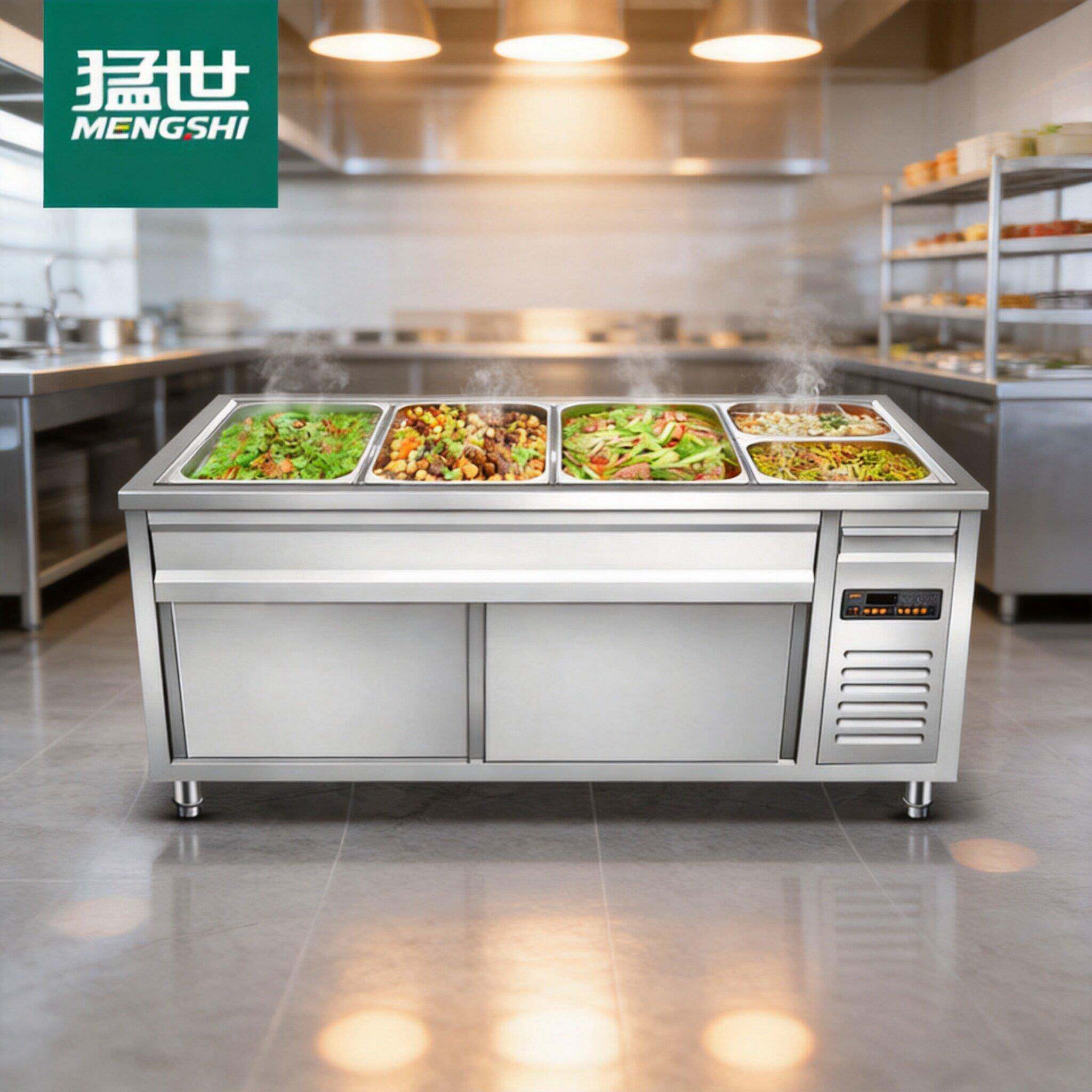 猛世保温台商用保温餐车柜式六格304不锈钢食堂自助餐保温炉保温
