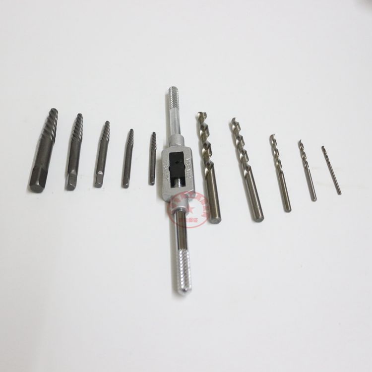 11件套断螺丝取出器 6断头螺杆取出器套装 反牙螺丝工具 取断螺丝