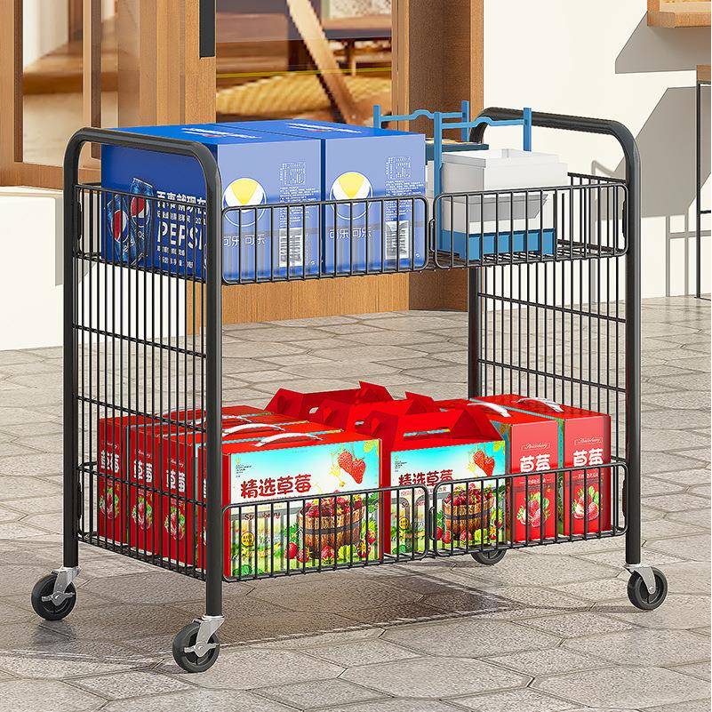 可折叠地摊手推车花车展示架子货架甜品寿司冰粉摆摊车移动小推车