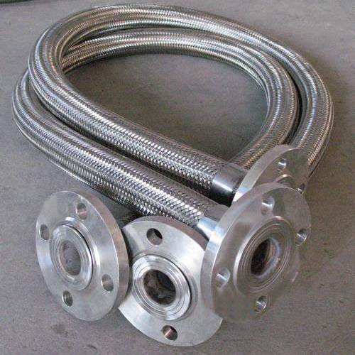 304不锈钢防爆管法兰式连接管NGDIIIP55橡胶皮管带活接头16.8a