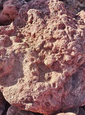 造景园林装饰大块火山石150厘米红色黑色奇形状火山石