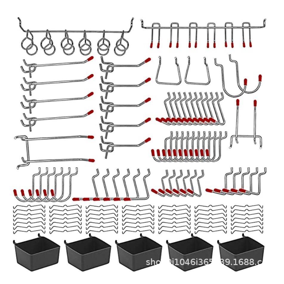 电商洞洞板挂钩洞洞板金属钩工具挂钩Pegboardhook114PCS