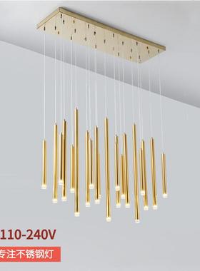 现代轻奢风别墅大厅主灯复式楼挑空客厅餐厅装饰led吊灯直销