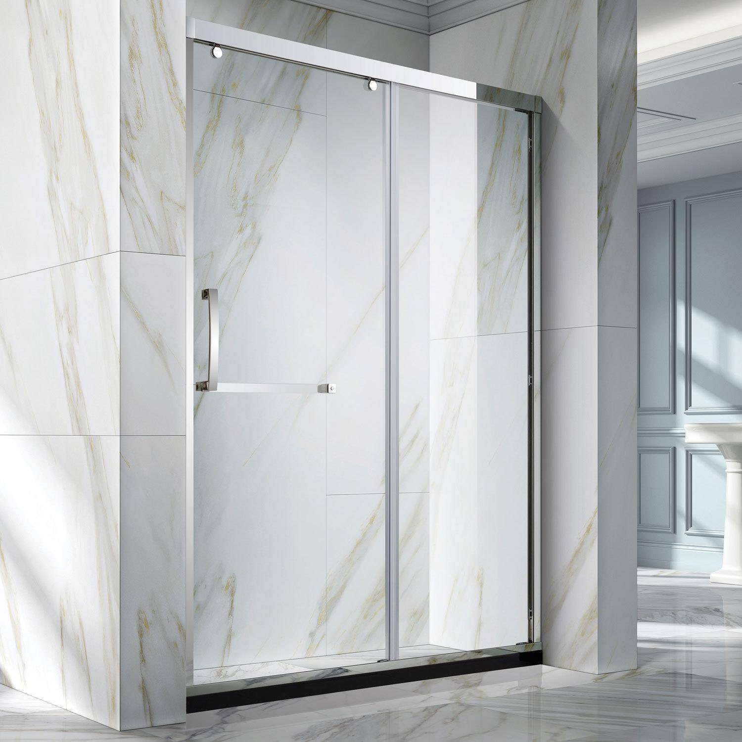 非标制做不锈钢淋浴屏风304不锈钢框架8厘钢化玻璃可加防爆纳米