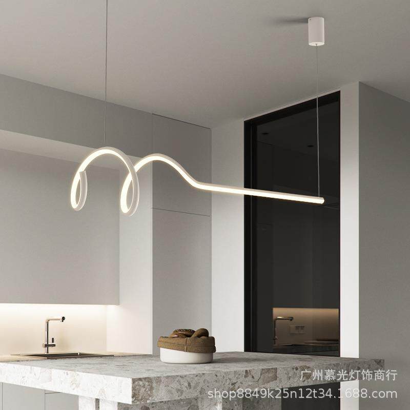 北欧极简餐厅灯现代简约工作室长条灯饭厅餐桌灯设计师餐厅吊灯