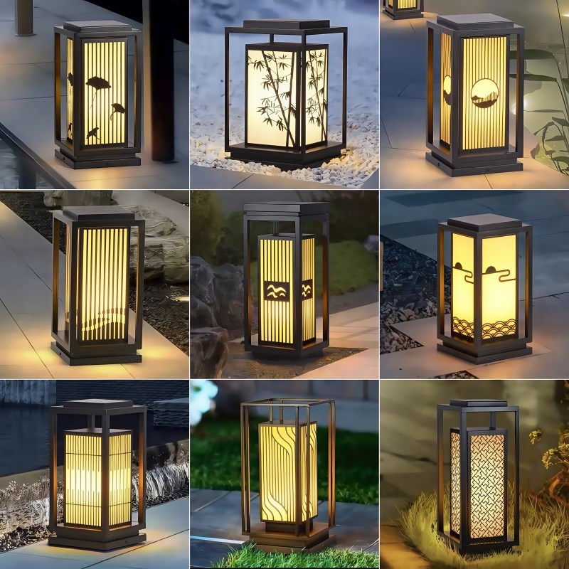 户外草坪灯防水中式入户花园围墙柱头灯简N约别墅院子景观庭院灯