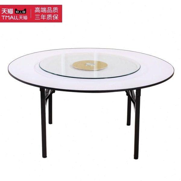 酒店餐桌大圆桌面10/15/20人饭店包厢桌子椅子宴会厅折叠圆桌转盘,住宅家具,不锈钢/PVC餐桌,淘宝优惠券,粉丝福利购,淘宝优惠卷