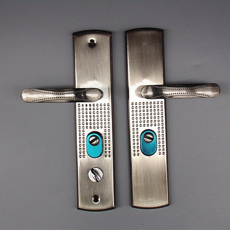 防盗门把手锁具黑金执手锁铝合金门锁I拉手一付面板包邮标准孔距