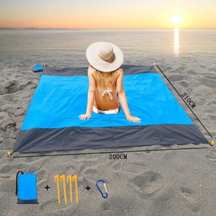 户外海边沙滩垫防水防沙便携不粘沙防潮垫野餐垫加厚野营草坪垫
