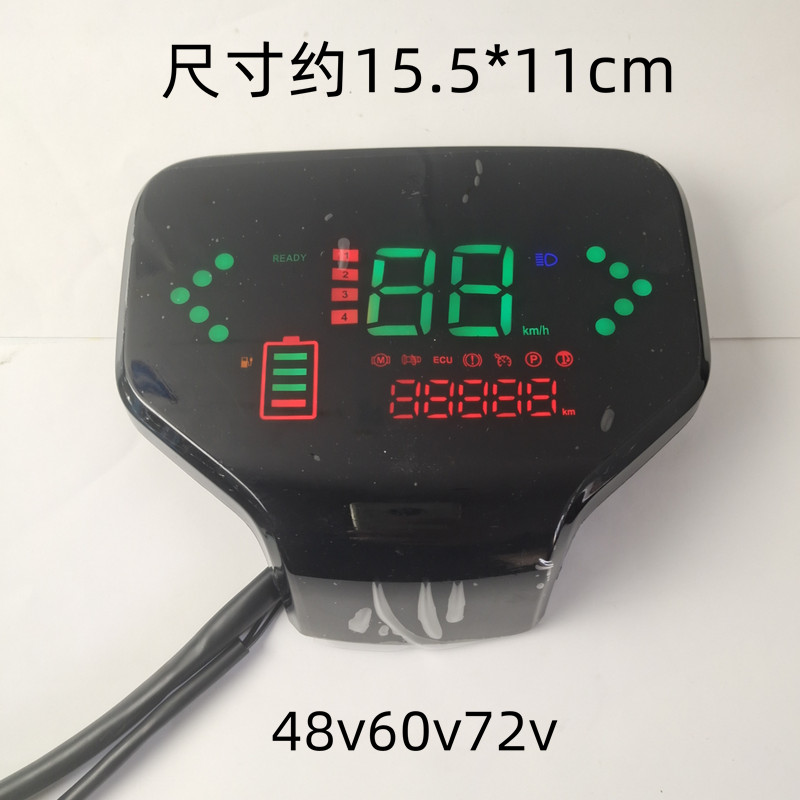 电动车仪表显示屏彩色仪表液晶LED显示器改装48V60V72V仪表盘
