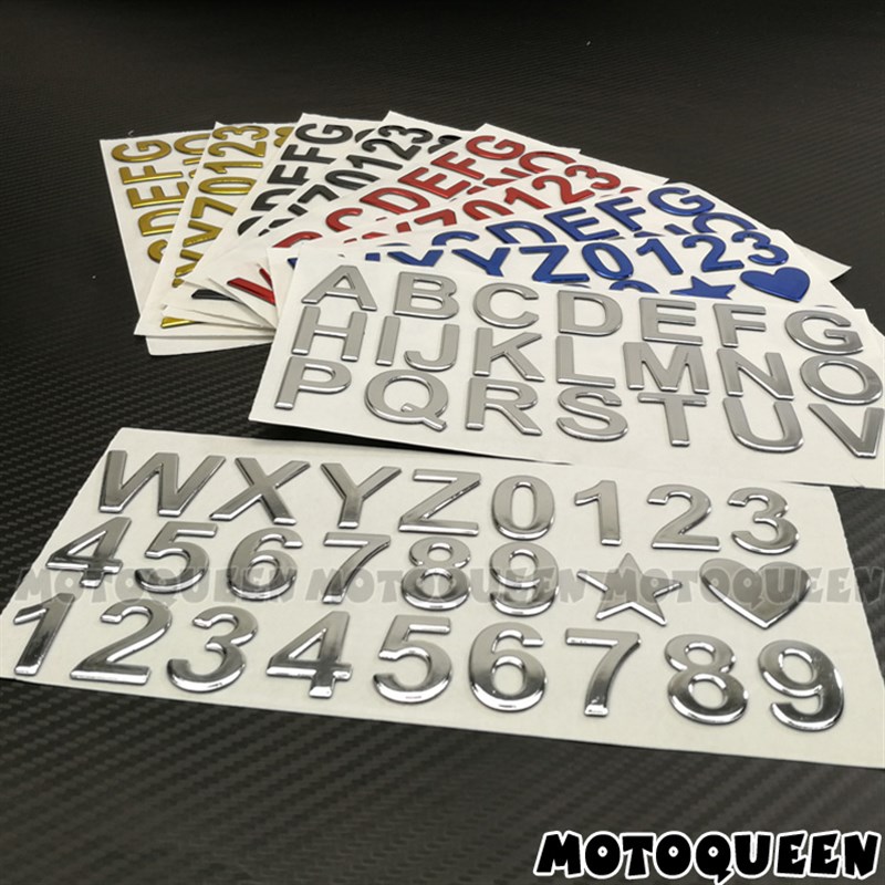 电动弯梁踏板摩托车装饰贴纸边尾油箱头盔车头导流罩数字英文贴花
