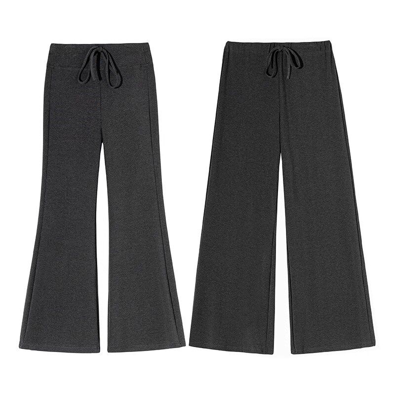 孕妇春装喇叭裤子外穿夏春秋季薄款2025新款无托腹不勒肚子阔腿裤