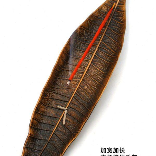 仿古禅意金属合金线香香插室内家用印度香檀香香炉菩提叶卧香炉,家居饰品,香托/香盘/香座/香插,淘宝优惠券,粉丝福利购,淘宝优惠卷
