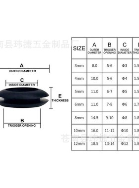 260pcs盒装黑色橡胶护线圈 双面橡胶护线圈o型圈密封件防水垫圈