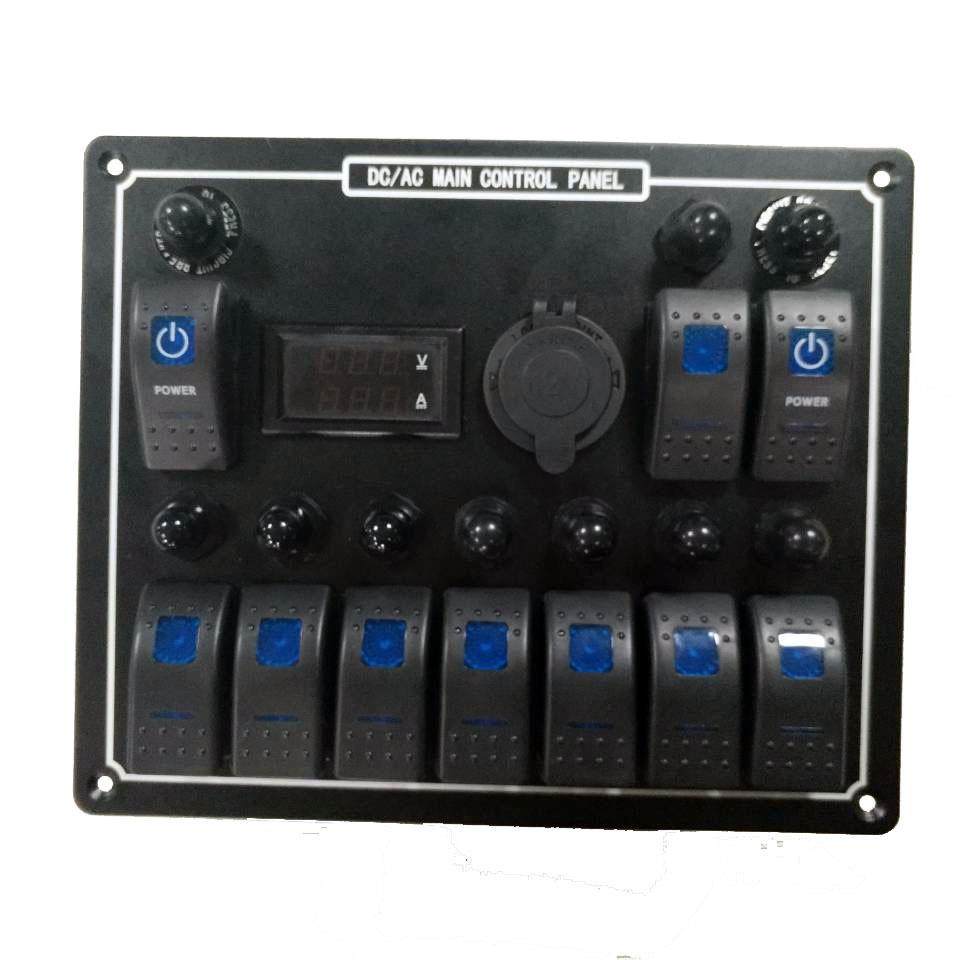 汽车房车轮船10位多功能开关面板改装车载USB点烟器座数显电压表,纺织面料/辅料/配套,纺织机械配件,淘宝优惠券,粉丝福利购,淘宝优惠卷